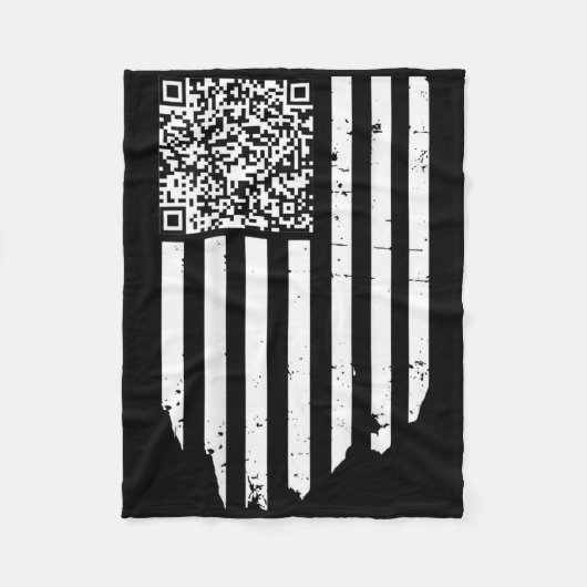 Grappig QR Scan Code President Trump 4547 Trump Da Fleece Deken (Voorkant)