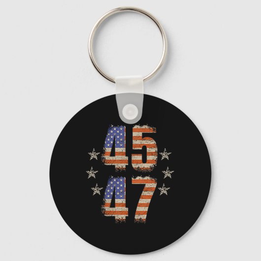 Grappig QR Trump 45 47 Trump Dancing Code Pocket Sleutelhanger (Voorkant)