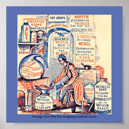 Grappig Quack Medicine Imaginaire,  burgeroorlog Poster