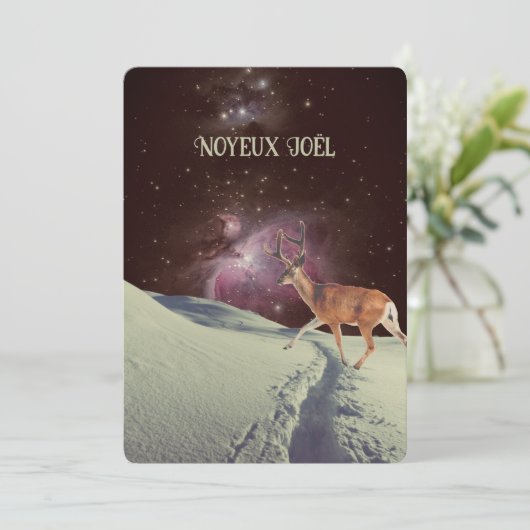 Grappig Quebecois Frans Canadees Kerstmis Feestdagenkaart (Staand voorkant)