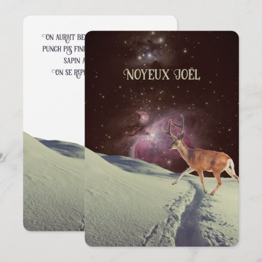Grappig Quebecois Frans Canadees Kerstmis Feestdagenkaart (Voorkant / Achterkant)
