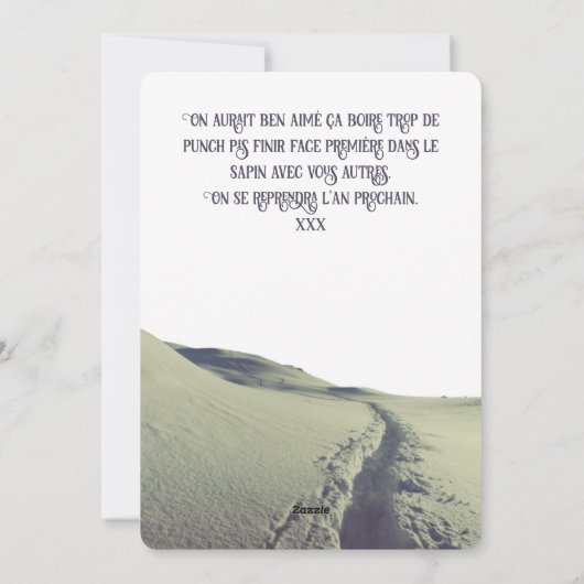 Grappig Quebecois Frans Canadees Kerstmis Feestdagenkaart (Achterkant)