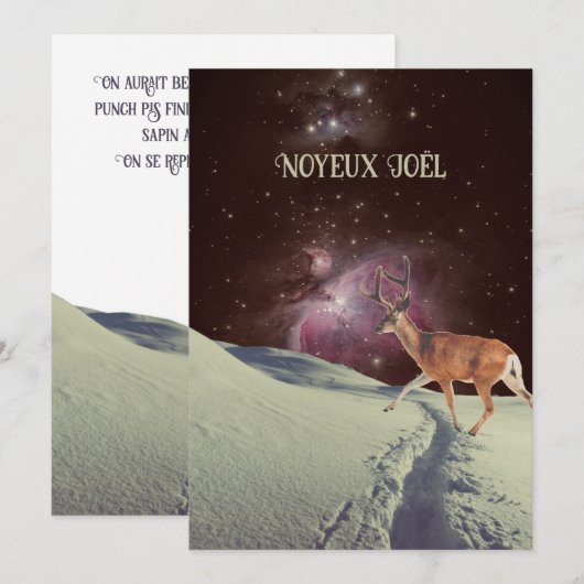 Grappig Quebecois Frans Canadees Kerstmis Feestdagenkaart (Voorkant / Achterkant)