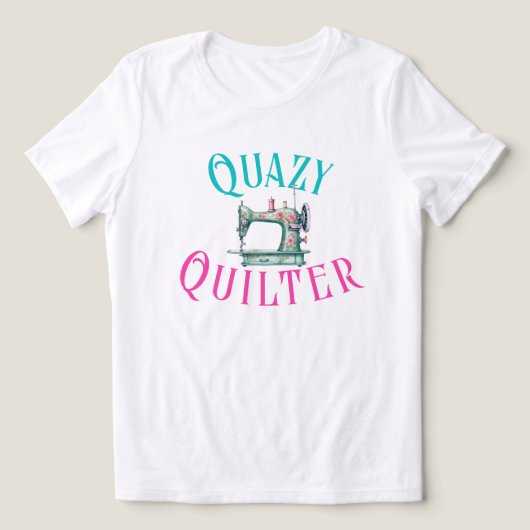 Grappig Quilter Tri-Blend Shirt (Design voorkant)