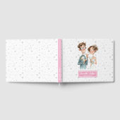 Grappig Quirky Paar Waterverf bruiloft gastenboek (Volledig)
