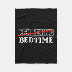 Grappig Quote Bedtijd Graphic Gift Fleece Deken