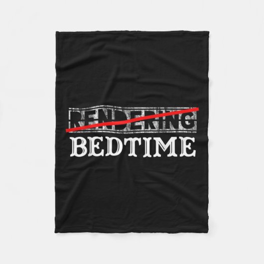 Grappig Quote Bedtijd Graphic Gift Fleece Deken (Voorkant)