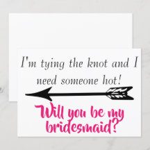 Grappig Quote ben je mijn Bridesmaid?