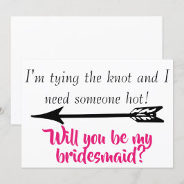 Grappig Quote ben je mijn Bridesmaid? Kaart