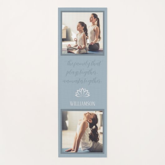 Grappig Quote Blauwe Foto Yoga Mat (Voorkant)