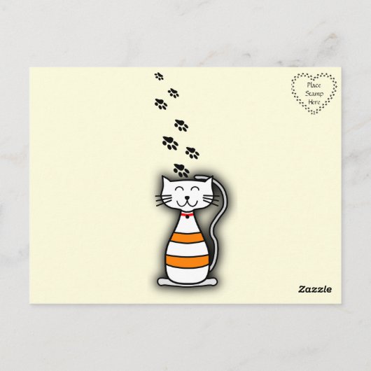 Grappig Quote Cat Briefkaart (Achterkant)