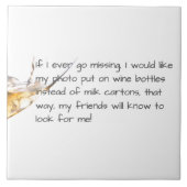 Grappig Quote Keramische Tegel Onderzetter Tegeltje (Voorkant)