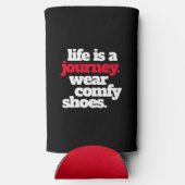 Grappig Quote Life is een reis ... Seltzer Blikjeskoeler (Achterkant)
