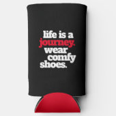 Grappig Quote Life is een reis ... Seltzer Blikjeskoeler (Voorkant)
