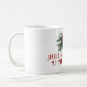 Grappig Quote Pine Branches en Bell Kerstmis Koffiemok (Links)