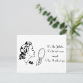 Grappig Quote Retro Cartoon Vrouw Anti Man Briefkaart (Staand voorkant)