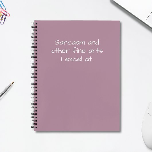 Grappig Quote Sarcasme en andere Schone Kunsten Hu Notitieboek