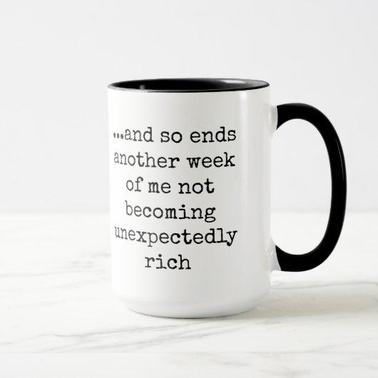 Grappig, Quote, Tekst, Koffie Mok (Rechts)