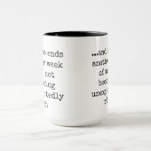 Grappig, Quote, Tekst, Koffie Mok (Midden)