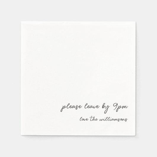 Grappig Quote Vroege Nacht Aging Paar Humor Custom Servet (Voorkant)