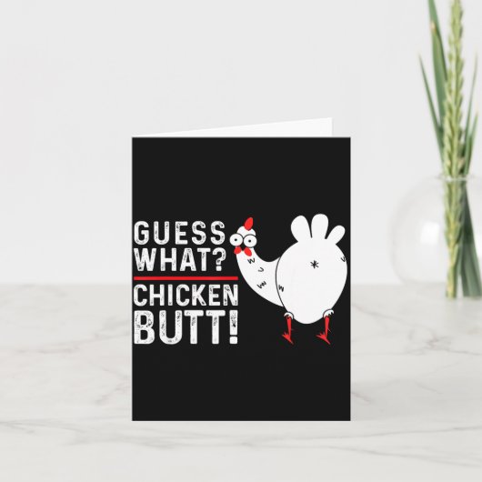 Grappig Raad eens_ Kippenkont! Grafisch ontwerp Kaart (Voorkant)