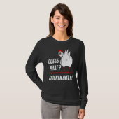 Grappig, raad eens wat Boerderij kippen B T-shirt (Voorkant volledig)