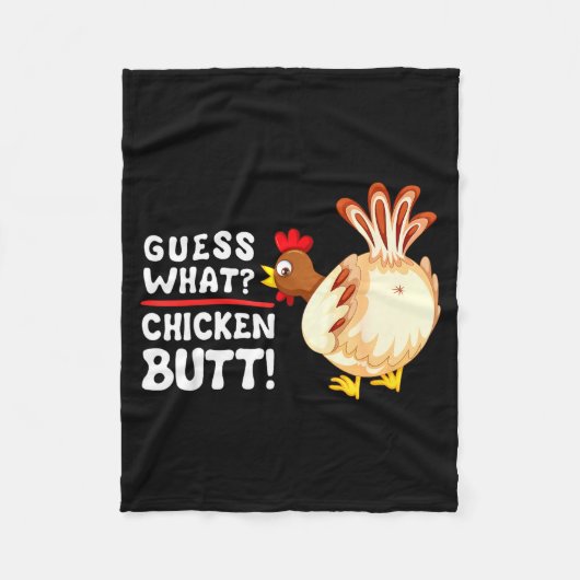 Grappig raad eens wat_ Kippenkont! Grafisch ontwer Fleece Deken (Voorkant)