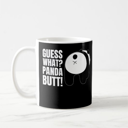 Grappig, raad eens wat Panda Butt. Gezegde Novelty Koffiemok (Links)