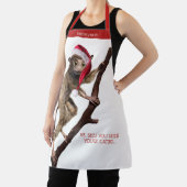 Grappig Raar Kerst Taxidermie Primaat Wezen Schort (Insitu)