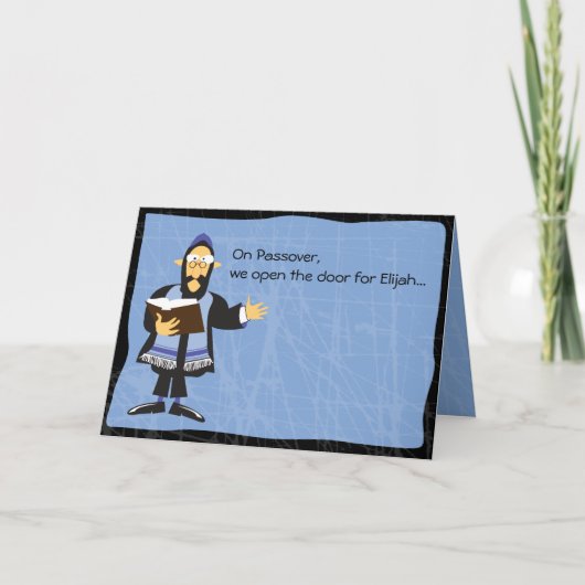 GRAPPIG RABBI PASSOVER WENSKAART KAART (Voorkant)