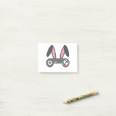 Grappig Rabbit Gaming Remote Easter Day Gift Post-it® Notes (Op bureau)