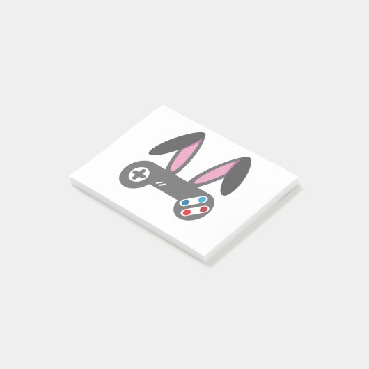 Grappig Rabbit Gaming Remote Easter Day Gift Post-it® Notes (Schuin)