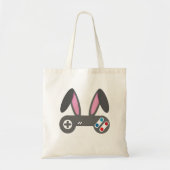 Grappig Rabbit Gaming Remote Easter Day Gift Tote Bag (Voorkant)