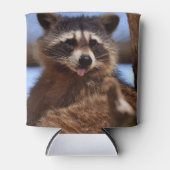 Grappig Raccoon die het uittikt is Tongue Blikjeskoeler (Voorkant)
