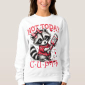 Grappig Raccoon Valentijnsdag Sweatshirt (Voorkant)