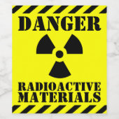 Grappig RADIOACTIEF materiaal Halloween Wijn Etiket (Enkel label)