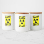 Grappig RADIOACTIEF symbool Halloween Voedselcontainer Etiket (Flessen)