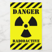 Grappig RADIOACTIEF symbool Halloween Voedselcontainer Etiket (Enkel label)