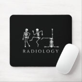 Grappig radiologie skelet dansend xray technicus muismat (Met muis)