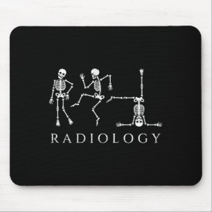 Grappig radiologie skelet dansend xray technicus muismat