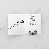 Grappig Ragdoll Cat Birthday Gevouwen Wenskaart Kaart (Binnen)