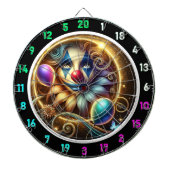 Grappig Rainbow Clown Dartbord met Ballonnen (Voorkant)