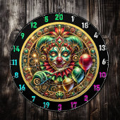 Grappig Rainbow Clown Dartbord met Ballonnen