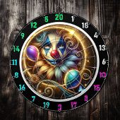 Grappig Rainbow Clown Dartbord met Ballonnen