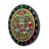 Grappig Rainbow Clown Dartbord met Ballonnen (Voorkant Rechts)