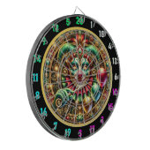 Grappig Rainbow Clown Dartbord met Ballonnen (Voorkant Links)