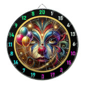 Grappig Rainbow Clown Dartbord met Ballonnen (Voorkant)