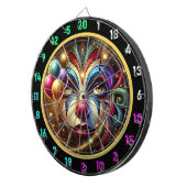 Grappig Rainbow Clown Dartbord met Ballonnen (Voorkant Rechts)