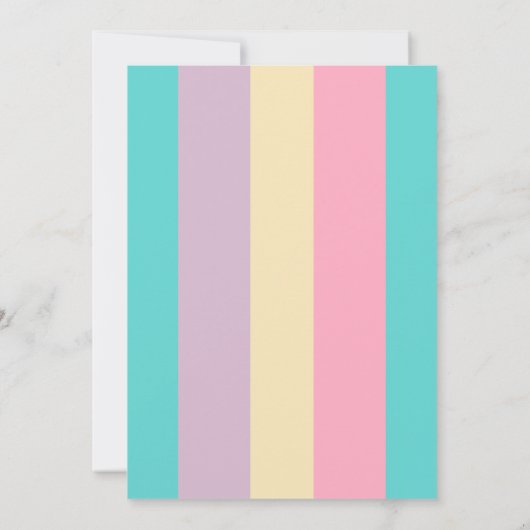 Grappig Rainbow Unicorn verjaardagsfeestje Kaart (Achterkant)