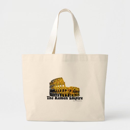 Grappig Ramen Empire Reizen Parodie Kunst Grote Tote Bag (Voorkant)
